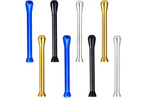 NOTHERS GZcaiyun - 8 tubos de 69 mm para nariz, portátiles, de aleación de aluminio, para tabaco, deportes de chorro, plata, negro y azul