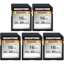 Gigastone 16GB Tarjeta SD de Memoria SDHC (5 Unidades, 5 minicajas ...
