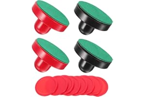 TOYMYTOY Tisch Airhockey Pushers Pucks Set, 4 Drücker 4 Lints Und 8 Dunkelblau Pucks FüR Tisch Airhockey Familienspaß Und Stundenlanges SpielvergnüGen FüR Spaß Mit Familie Und Freunden