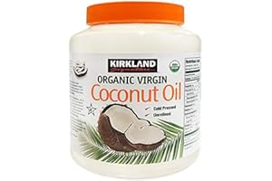 HEPHBOARD Kirkland Coconut Oil Unrefined Virgin Cold Pressed 100% Pure 2.38kg Tub