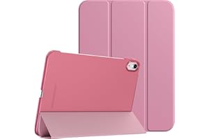 TiMOVO Case for iPad (A16) 11th Generation 11 Inch 2025/iPad 10th Generation 10.9 Inch 2022, Slim Stand Cover with Hard Translucent Back, Support Touch ID, Auto Wake/Sleep, Fondant Pink