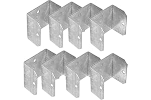 POSTSAVER Fence Panel Clips Trellis U Clip Bracket for Timber Posts, Anti Rattling Secure Fence or Refix Panel Galvanised Fencing Clips 47mm Fence Panels (Pack of 8)