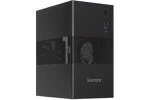VulTech VCO-M1759-N Micro ATX PC-fodral i SPCC, USB-C, USB 3.0 och USB 2.0, 120 mm fläkt ingår, 270 mm GPU-stöd, utan strömfö