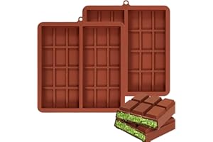 BAFIWU Lot de 2 moules à chocolat en silicone profond Dubaï Chocolat