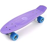 meteor Skateboard Mini Cruiser Retro Board Completo con Cuscinetti ABEC-7 e Ruote PU Ideale per Bambini Adolescenti e Adulti 