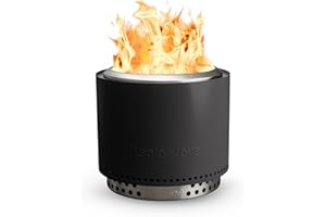 Solo Stove Feuerschale Bonfire 2.0 mit Standfuß | Feuerstelle für Raucharme Holzverbrennung, Herausnehmbare Auffangschale, Mobile Outdoor Feuertonne für Unterwegs, Edelstahl, 49,5x44,5cm, 11,4kg, Grau