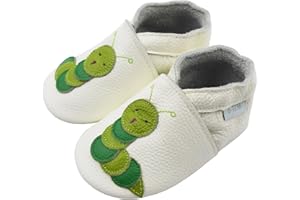 Basrakids Chaussons Bébé Fille Garcon Chaussures Bébé Chausson Cuir Souple Bebe-Antidérapants Chaussures Premiers pas Bébé Garçon