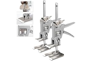 EIDOCT 2 Pack Full Metal Labor Saving Arm Jack, Multi-Function Height Adjustment Lifting Device, Two-Speed Descent Mod, Lifter Cabinet Jack for Installing Cabinets, Doors, Windows, Furniture 880LB/400KG