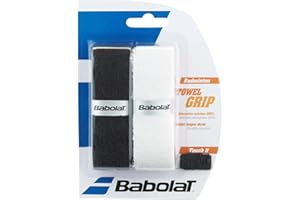 ‎BABOLAT BABOLAT Towel Grip X2 Handtuch, Unisex, Erwachsene, Weiß, Schwarz, Einheitsgröße