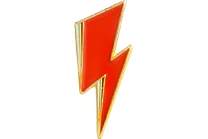 STONHAM Unisex David Bowie Inspired Red Lightning Bolt Brooch