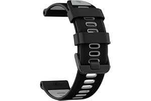 U-LIMVE Pasek do zegarka Garmin Forerunner 965, Forerunner 955, Forerunner 945, Forerunner 935, miękki silikonowy 22 mm, paski zastępcze