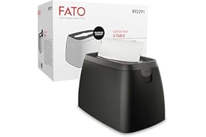 fato Dispenser S-Table per Tovaglioli Intercalati 16x24 - Sistema Nap-by-Nap - Utilizzabile su Tavolo o Bancone - ABS - Colore Nero