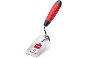 COMENSAL® Paleta de Albañil - Paleta Albañil INOX - con Mango de Goma - Ideal para Trabajos de Mampostería - Made in EU - 60 mm