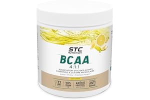 STC NUTRITION - BCAA 4 : 1 : 1 - Favorise un meilleur développement musculaire & une meilleure récupération - Résistance à la fatigue - Ratio optimal Leucine, Valine, Isoleucine - 32 doses