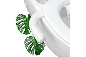 COULEEUR Bidet Portatil para WC,Bidet para WC No Eléctrico Ultrafino y Bidet para Doble Boquilla Retráctiles Autolimpiables,Ajustable de Agua Bidé accesorio para inodoro