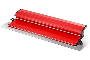 SEIUDKTY Spatule Pour Mastic, 40cm Spatule Enduit Acier Inoxydable Couteau a Enduire, Manche En Forme De Z Spatule Peinture Pour Béton Et Murs En Béton, Rouge