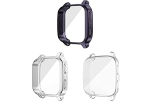 DEVANTIA 3 sztuki etui ochronne do zegarka Garmin Venu Sq Venu Sq 2 Venu Sq Music Venu Sq 2 Music - 3 kolory etui ochronne do smartwatcha, odporne na plamy, odporne na zarysowania, miękkie etui ochronne z TPU
