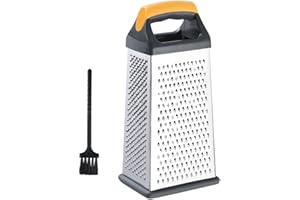 CJGHJNFF Kitchen Cheese Grater，Stainless Steel Grater for Coarse, Medium, Fine, Grating，Zesting，Slicing (4 Sided Grater)