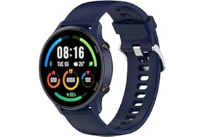 Moorovgi kompatybilny z Xiaomi Mi Watch, elastyczne silikonowe paski do zegarka, 22 mm, kompatybilne z Xiaomi Mi Watch/Xiaomi Watch S1 Active/Galaxy Watch 3 45 mm