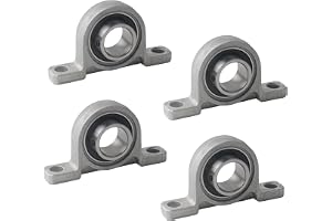 UCFBWO 4 stycken KP005 höljslager, stålager 25 mm innerdiameter, lagerbock, zinklegering våglager, kullager, flänslager för a