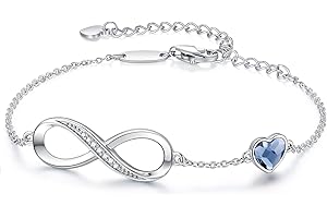 LOUISA SECRET Bracciale Donna Argento 925 or Acciai inossidabili Braccialetto Infinito Bracciali Cuore Gioielli Regalo Natale Compleanno Festa Della Mamma per Moglie Amiche Amica