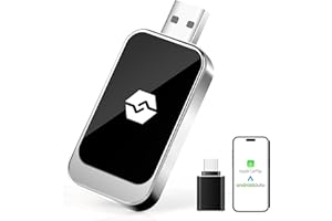 Gaethra Bezprzewodowy adapter 2 w 1 z systemem Android Auto & Carplay, Wireless Stick konwertuje przewodowy system Android Auto/Carplay na bezprzewodowy do samochodów z AA i Carplay, wtyczka typu