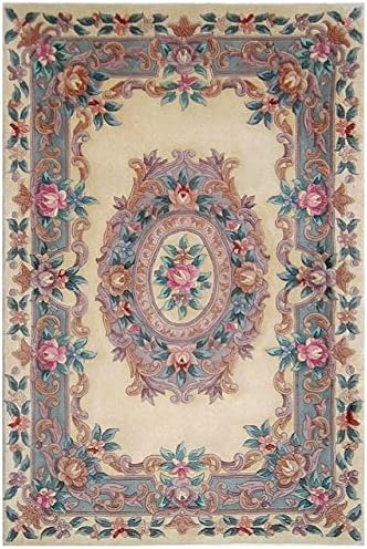 Chinese Premiere Superwashed Cream Floral Rugs PSW132