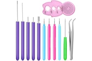 DZXIN Set di Quilling Attrezzi, 12 PCS Strumento per Quilling, Set di Strumenti per Fiori di Carta per Lavori Artistici Progetti Artigianato Fai da Te