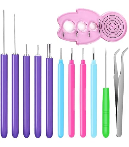 HEEPDD Tavola Per Quilling Con Vassoio E 20 Aghi – Kit Fai-da-Te Per Arrotolare Carta, Guida A Griglia, Strumento Per Arti E Mestieri, Idea Regalo Creativa