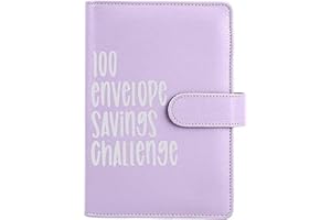 UNIGUARDIAN 100 Envelope Challenge Binder,100 Envelopes Saving Challenge,Binder Envelope for Cash Stuffing,Saving Challenge Binder,Money Saving Envelope for School,Home,Office