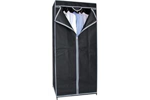 GREATOOL Armario Tela 160x70x45cm Closet Organizador Plegable para Ropa Armario Tela Plegable Ropero Resistente al Polvo (Armario 160x70x45cm)
