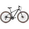 CRADIAC - Wolf 21 Gear MTB Cycle | 27.5" Inch Mountain Bicycle | Zoom Lockout Suspension | 6061 Light Weight Alloy Frame | Dual Disc Brakes | Ideal for 14+ Years Men/Boys | Carbon Black