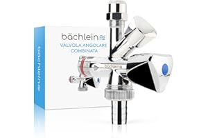 Bächlein Valvola Angolare Combinata Universale Autosigillante, Valvola Angolare Combinata per Tubi dell'Acqua Fredda e Calda con un'Ampia Gamma di Opzioni di Collegamento, Valvola Angolare