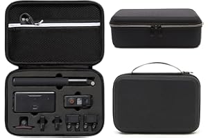 XBERSTAR Funda de transporte para DJI Osmo Action 5 Pro, funda rígida, bolsa de almacenamiento de viaje para DJI Osmo Action 5 Pro Accesorios, Black, Funda de transporte Action 5 Pro