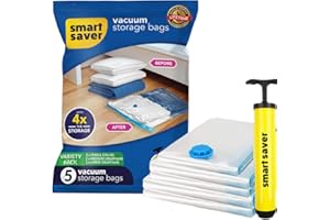 BIGOWL Smart Saver Reusable Vacuum Storage Bags Ziplock Space for Travel plastic clothes blanket cover bag transparent storag