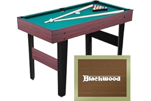 NORDIC PROSTORE Blackwood Tavolo da biliardo Junior 3/4/5' – per bambini – Tavolo da biliardo con accessori inclusi set di steca, palline, triangolo e gesso, mini tavolo da biliardo – biliardo per piscina