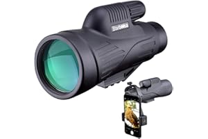 Starboosa 12x50 High Definition Monocular Telescope with Smartphone Holder - Waterproof Monocular with Durable and Clear BAK4 Prism for Bird Watching Wildlife Hunting Camping Hiking