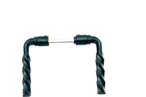 DUBOIS INDUSTRIES Béquille Double Torsadee, 1 Portée, Fixation Polybloc, Carré Acier Zingué, Époxy Noire