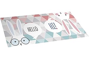 STOR PLANET Alfombra vinílica Estampada Croma, Alfombra Niños. Alfombra Infantil Antideslizante y Muy Confortable. Alfombra Vinilo Acolchada de Diseño| Hello 50x110cm