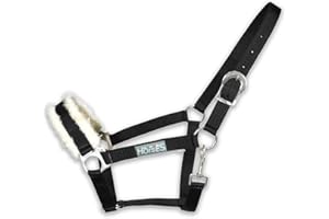 Horses, Cavezza Winry con Pelo, Cavezza Confortevole, Utile per Condurre Il Cavallo a Mano o per Assicurarlo Durante Le Operazioni di Strigliatura, Sellatura o Trasporto