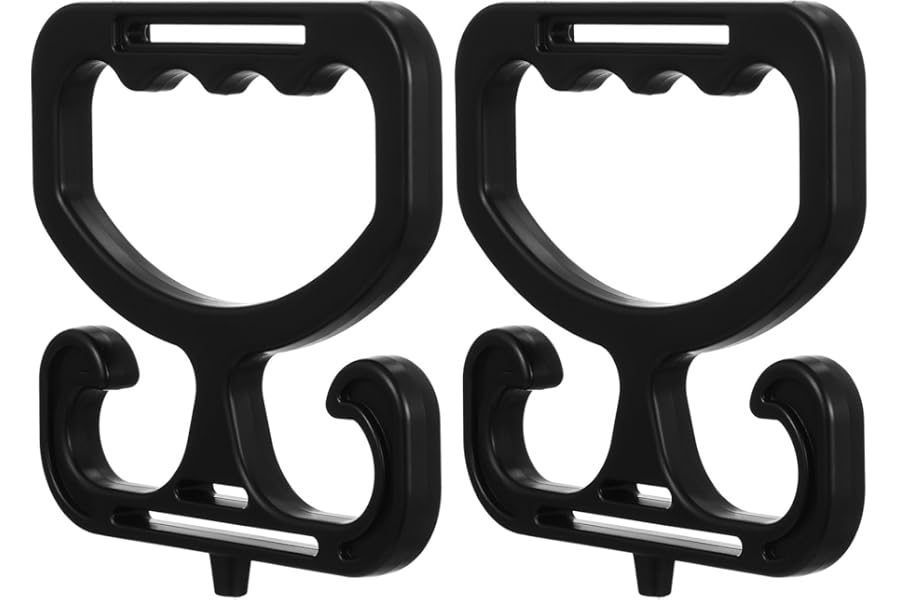 CIATBYYJ 2 Pcs Grocery Bag Carrier Handle, Black Shopping Bag Holder for Easy Carrying, Each Bags Handle Holds Up to 80lbs, Shopper Accessories for Grocery & Reusable Bags
