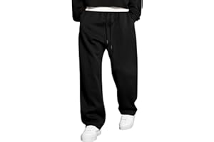 JMIERR Herren Casual Baggy Hosen Breite Beine Lounge Workout Gym Reise Sweatpants mit Taschen S-3XL