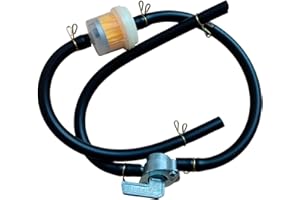 NAUNNA Kit Universal de Combustible para Motores de Gasolina (50cc-150cc) - Grifo, Filtro de Gasolina, Mangueras y Clips - Compatible con Minimoto, Quad, Kart, ATV, Pit Bike