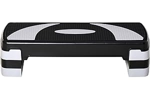 HOMCOM Stepper Fitness Aérobic Hauteur réglable 10/15/20 cm Surface antidérapante 80 x 31 x 20 cm