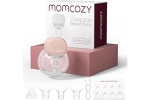 Momcozy S9 Pro Sacaleches Electricos Actualizados, Sacaleches Manos Libres con Pantalla LED, Extractor de Leche Eléctrico Portátil con 2 Modos y 9 Niveles (Pink, 1 Pack)