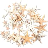 JEYORZY 50 Pieces Starfish Sea Elements 1-2cm Photography Props, Home Decoration, Craft Materials DIY, Micro Ornaments for La