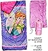 Produktbild 2 in 1 : Schlafsack & XL Decke - 150 cm - " Disney FROZEN - die Eiskönigin " - incl. Name - komplett aufklappbar - Kinder sehr leicht - Kinderschlafsack / für Mädchen auch als Decke - Camping - Campingschlafsack - Mumienschlafsack Deckenschalfsack / Reisedecke - Outdoor - rosa völlig unverfroren Prinzessin Elsa Anna Arendelle - Olaf Prinzessin