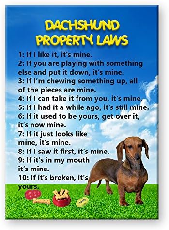 Dachshund Property Laws Fridge Magnet No 1