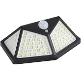 Led Solar Hareket Sens&ouml;rl&uuml; Dış Ortam Bah&ccedil;e Aydınlatması, G&uuml;neş Enerjili, Su Ge&ccedil;irmez, 100 Ledli, Beyaz Işık, (1 Adet)