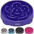 YINEYA Slow Feeder Dog Bowls Large Breed, Dog Slow Feeder Bowl, Pet Puzzle Feeder Bowls, Large Size for Dogs, Pet Bowl That Slow Down Eating(Purple)
